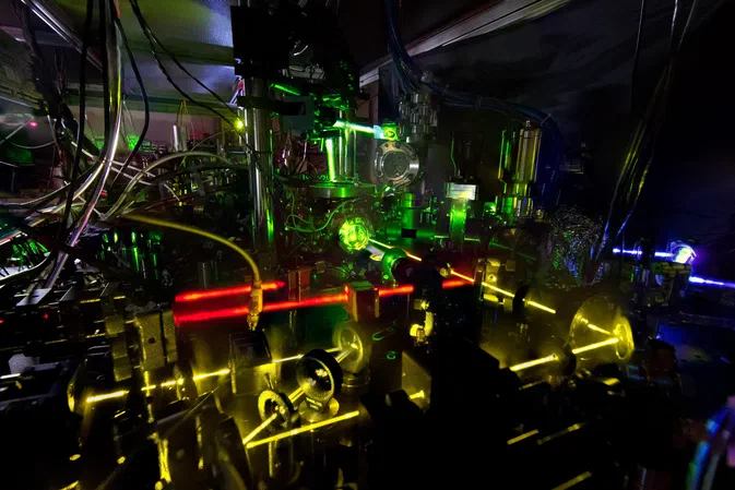 Horloge atomique en réseau d'ytterbium utilisant des photons pour mesurer le temps avec précision